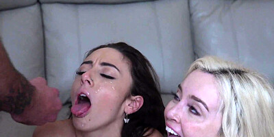 Lexi Lore and Dani Blu getting their wet holes drilled