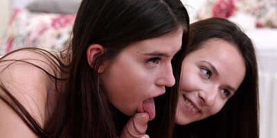 Teen bitches Bloom Lambie and Stefany Kyler have fun with a stallion