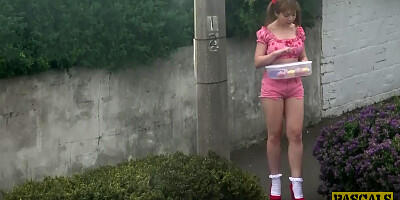 Hardfucked little subslut Cherry English hammered by master