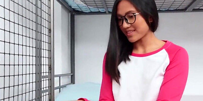 creampie two horny teens rebecca volpetti and may thai play with