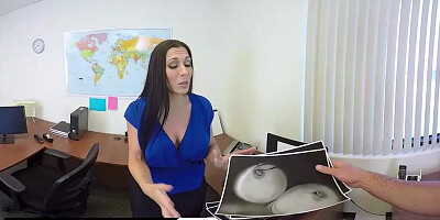 Rachel Starr is having orgy with her chief thinking that no one is witnessing them