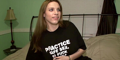 Cute amateur student with huge tits showing everything