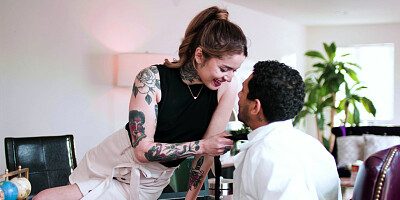 Inked hottie Vanessa Vega gets her trimmed pussy drilled