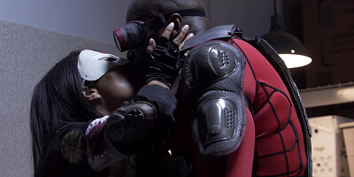 Asa Akira milks huge hog of robocop