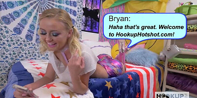 Blonde Slut Fucked Hard on Hookup Hotshot