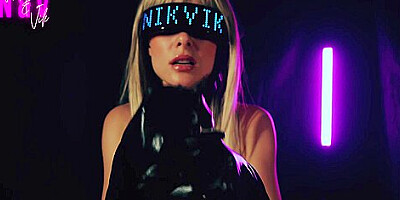 Cyberpunk Girl Does An Unreal Handjob With Leather Gloves And Makes The Guy Cum Twice