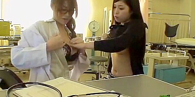 Hot dildo fuck for an Asian teen during kinky medical exam