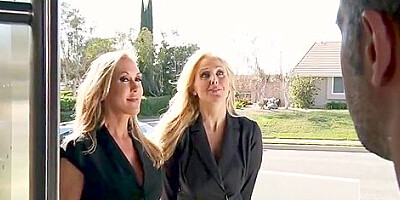 Blonde porn video featuring Keiran Lee, Julia Ann and Brandi Love