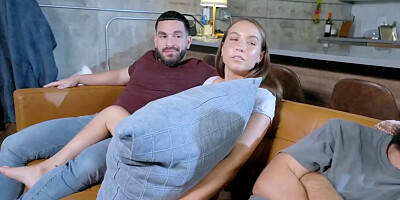 Quick, he's gone! Ah you suck my dick so well