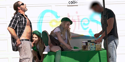Cute scout babes Haley Spades and Coco Lovelock get nicely fucked