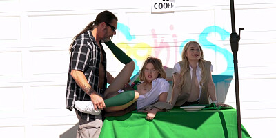 Cute scout babes Haley Spades and Coco Lovelock get nicely fucked