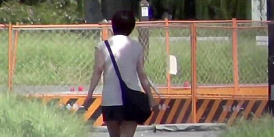 Asian Slut Squats To Pee