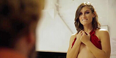 Julia Roca - Brunette Beauty Bends Over For Doggystyle Fucking After Candle Wax Play