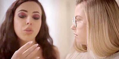 Carolina Sweets blows her stepbros humongous cock