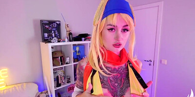 Rikku Fap Puss Fuck Stick and Cream Colored Climax Costume Play
