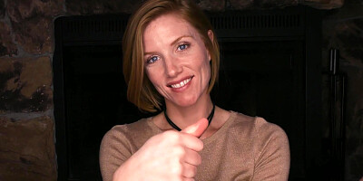 Redhead stunner sucks lover's cock and gets boned in POV