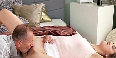 Beautiful slim Step mom bangs hard cock in bedroom