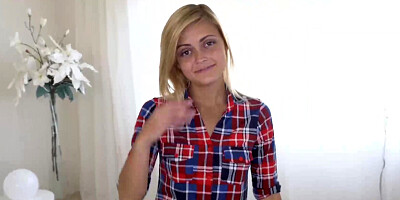 Obedient teen Madison Hart takes creamy facial