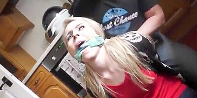 Girl Wrap Gagged In Duct Tape Bondage