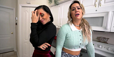 My MILF mom and my GF sucked my big dick