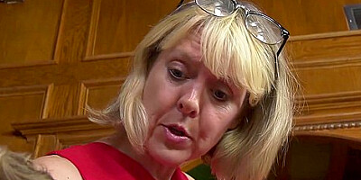 Skinny Granny Has Hardcore Sex With Young Boy Toy