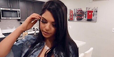 Adorable Latina In High Boots Pleases Charles On Lea - Charles Dera And Gina Valentina