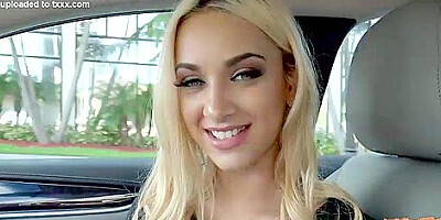 Petite babe Uma Jolie pulls out a drivers cock to suck
