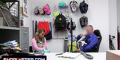 Cute Curly Babe Caught Shoplifting And Disciplined By The Security Officer In The Backroom - Lexi Grey And Marcus London