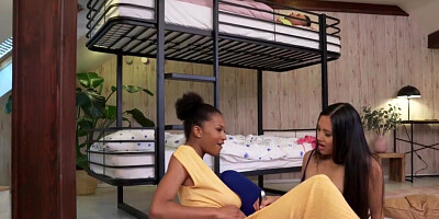 Latina starlet Tina Fire joined by Asian hottie May