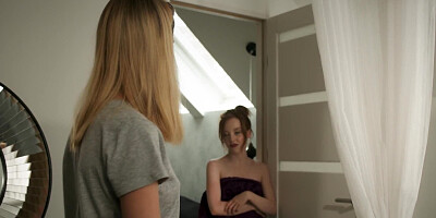 Classy girls Lottie Magne and Freya Mayer in lesbian video