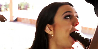 Eliza Ibarra is deep throating one of the fattest, ebony chisels she has ever seen, just for joy
