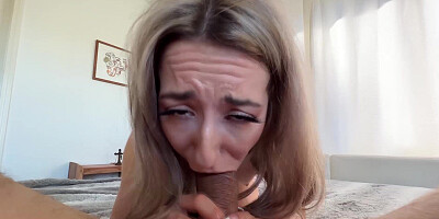 Angelic Sophia gobbles studs heavy meat