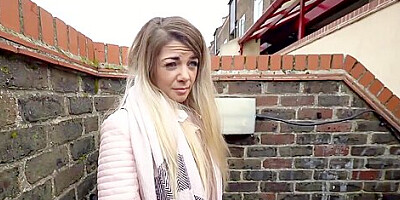 Blonde Czech student 18+ Drilled By Hard Dick Outside