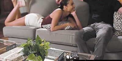 Shocked Teen 18+ Caught Lustful Stepdad Hard Rough Fucking Her Bestie Alexis Tae