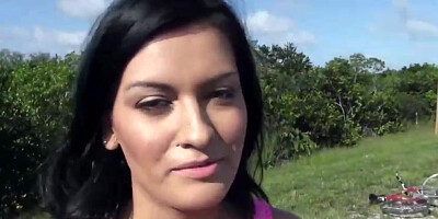 Suntanned dark-haired, Nadia Capri is mildly blowing a rock rock-hard man sausage, while getting on all fours on the ground