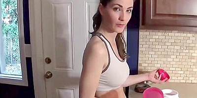 Stepbrother &amp,amp, Stepsister Wrestle + Fuck