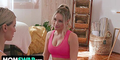 Super Hot Stepmothers Take Their Stepsons To A Tantric Sex Yoga Retreat