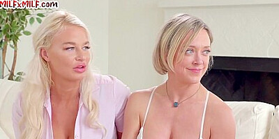 Bosomy And Bigass Dyke Lingerie Milfs Tribbing In 3some