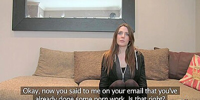 FakeAgentUK: Posh young British girl gets anal creampie casting