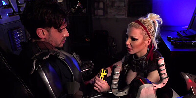 Space pirate Barbie Sins had sex with a stud