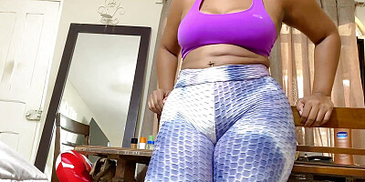 Naughty fit girl is fucked before going to the Gym