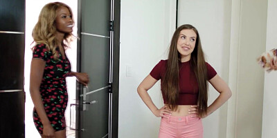 Lesbian couple fucked lesbian recruiters