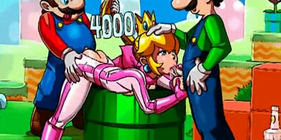 Princess Peach and Mario hentai
