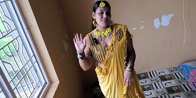 Yellow saree puja looks like angel hardcore sex deeply throat the pink pussy sucking pussy