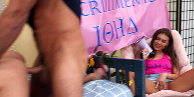 Serena Hill gets fucked by Lucas Frost and Jimmy Michaels