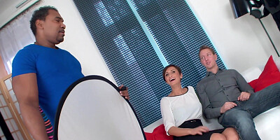 Short Haired MILF Gabrielle Gucci Takes BBC While Embarrassed Cuckold Watches