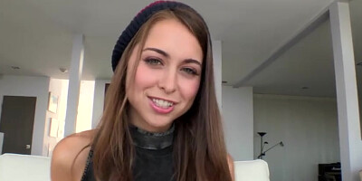Hot and sexy teen Riley Reid rides a huge cock and receives facial