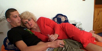 Mommy wants to seduce him but he tries to stop her