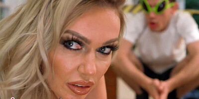 MILF realizes that sex is the only way to run perv off