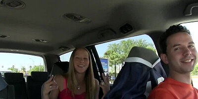 Skinny blonde with a pink twat shows tiny boobs in public